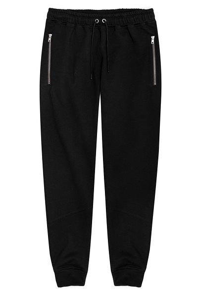 Cottonland Men's Kingston Cuff Elasticated Cotton Tracksuit Bottom Black