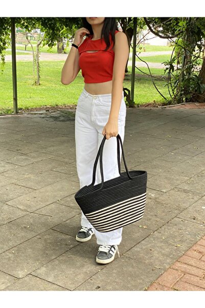 ModaCardin Пляжна сумка та сумка через плече - сумка ручної роботи з джутового плетіння