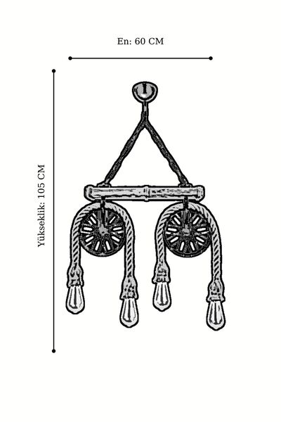 HM AYDINLATMA Bisiklet 4'lü aydınlatma, salon, oturma odası şık kaliteli ürün