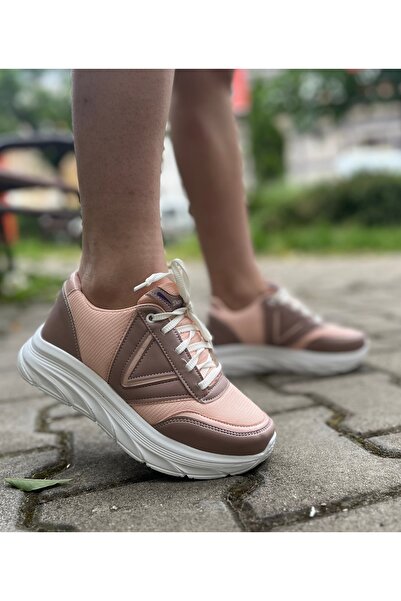 Bonjey Penbe Beyaz Taban Yüksek Tabanlı Garantili Bağcıklı Günlük Spor Yürüyüş Ayakkabısı
