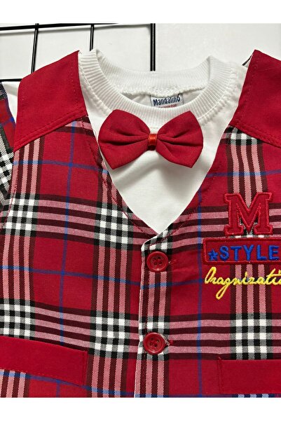 cacobutik 3-Piece Baby Boy Plaid Pocket Set