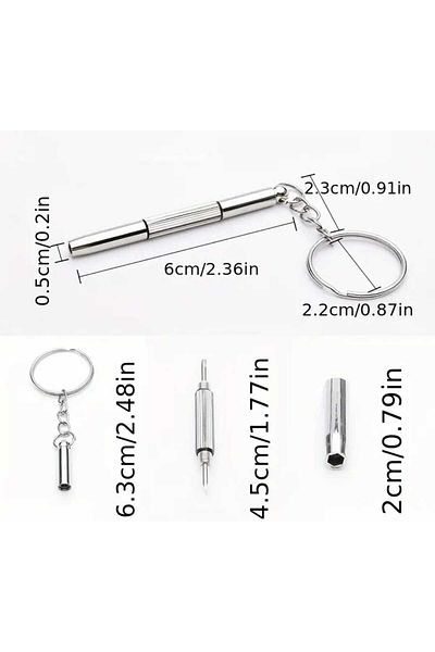 Gold Garden 3 in 1 Lightweight Keychain - Glasses and Screwdriver Function