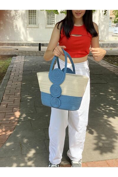 ModaCardin Пляжна сумка та сумка через плече - сумка ручної роботи з джутового плетіння