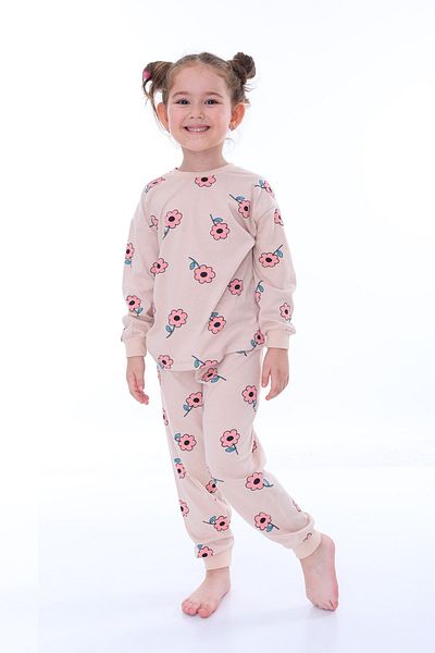 ZUZUNGA Pink Flower Patterned Girl's Pajama Set