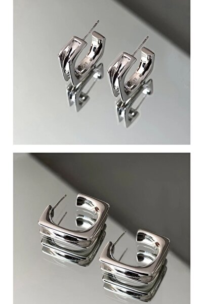 PSGT Kadınlar Için Gümüş Kaplama Açık Kare 2024 Model