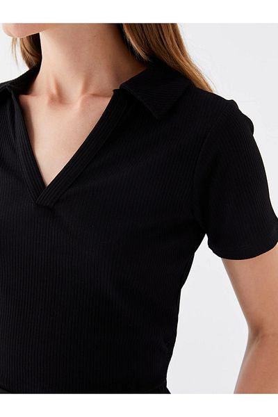 LC Waikiki LCWAIKIKI - Γυναικείο κοντομάνικο μπλουζάκι με γιακά πόλο
