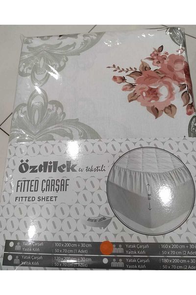 Özdilek Double Elastic Fitted Sheet - 160X200+30 cm + 2 Pillowcases