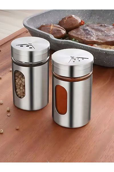 TAGESAN Stainless Steel Set of 2 - 3 Different Hole Options, Glass Window, Leak Proof Cover