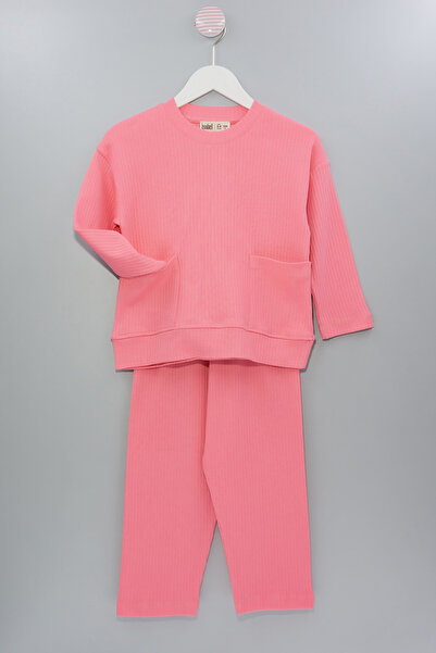 ZUZUNGA Pink Corduroy Girl's Pajama Set - Pocketed