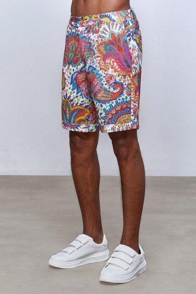 Dear Deer Carnaval Linen Bermuda Short