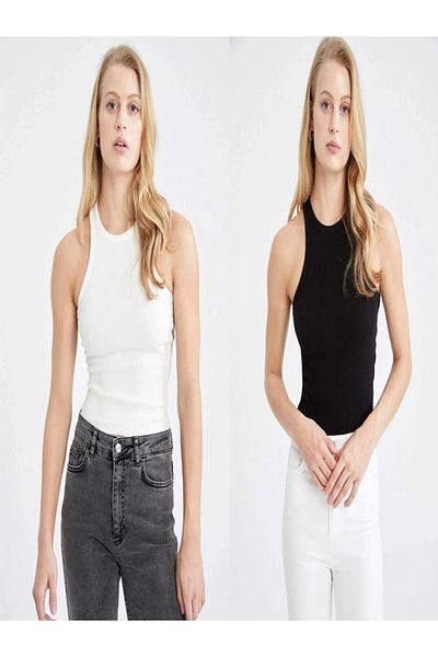 buğlem collection Cotton Halter Neck Women's Undershirt - Pack of 2 Camisole