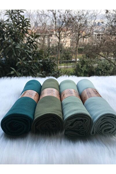 Naciye Sultan Σάλι Τζέρσεϊ Σετ 4 τεμαχίων (KHAKI - ZEMRUT - ÇAĞLA GREEN - WATER GREEN)