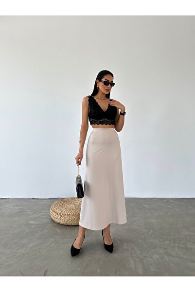 Fiori Scuba Flared Skirt - Spruce, Elastic Waist