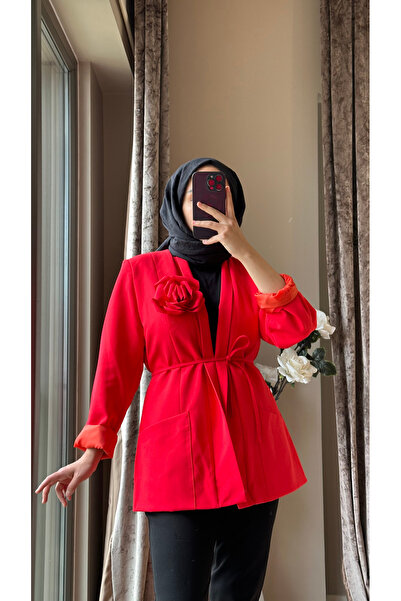MISEY BOUTIQUE GÜL DETAYLI BAĞLAMALI BLAZER CEKET