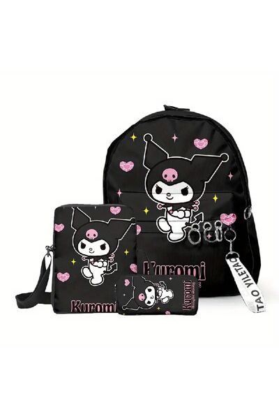 bundle island Set de 3 rucsacuri pentru copii cu figurine Kuromi - Suport pen...