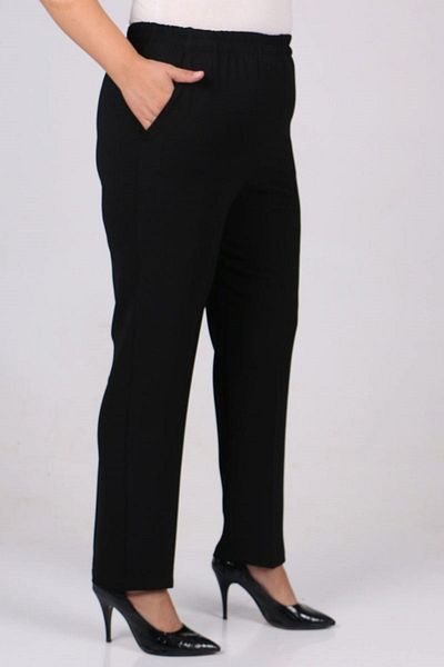 Butik Ayseba Plus Size Elastic Fabric Trousers