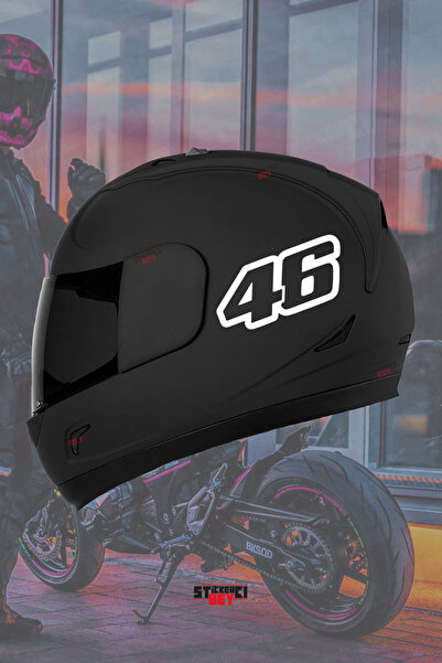 STİCKERCI BEY 46 ROSSİ ARMA KASK MOTOR ARAÇ KAPLAMA SETİ ARKSESUAR STİCKER