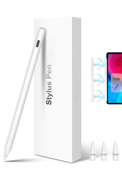 NovStrap İpad 10. Nesil 10.9 Inç Ile Uyumlu Tablet Kalemi Pencil Avuç Içi Reddi Manyetik Şarj 3 Adet Uç