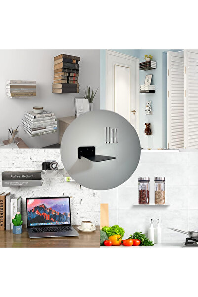 HERO DİZAYN Metal Kitaplık, Gizli Kitaplık, Sihirbaz Raf, Duvar Rafı (2 adet)