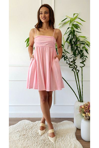 FK PYNAPPEL Λινό Φόρεμα Mini Size