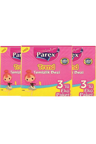 Parex Trend Cleaning Cloth - Set of 3 x 3 Pieces