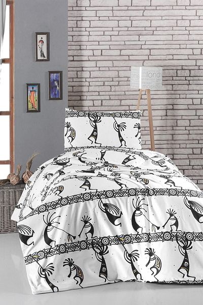 Home&Bath Basic Single Duvet Cover Set - Kokopelli