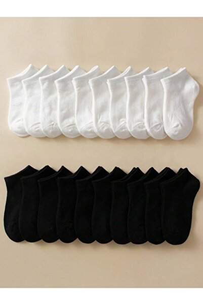 ALTAŞ Black Arden Socks Şık ve Rahat Yazlık Babet Çoraplar 20'li
