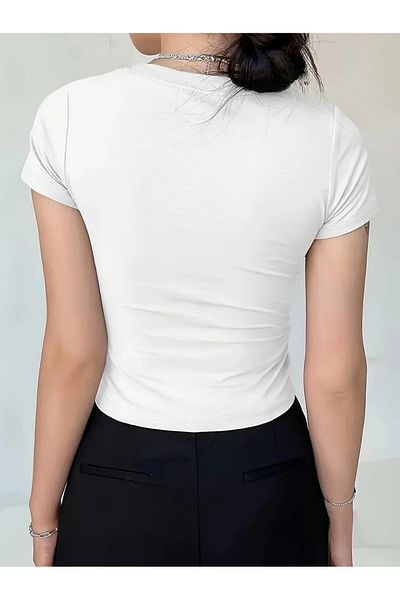 Touz Moda Κούπα ως εμπριμέ μπλούζα με μήκος ζώνης