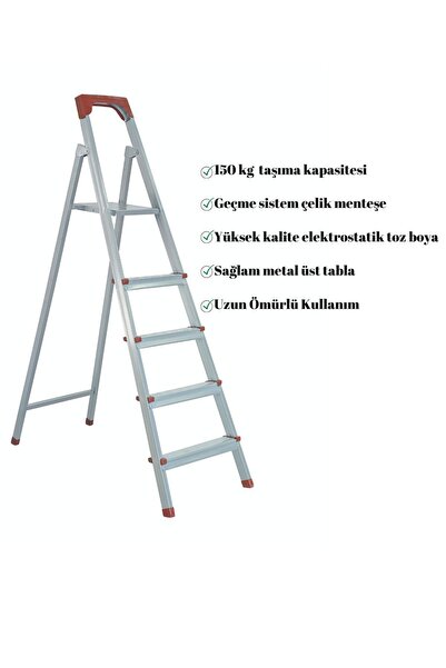 ZE Zigana Ev Gereçleri 4+1 Ev Tipi 150kg Taşıma Kapasiteli Profil Merdiven