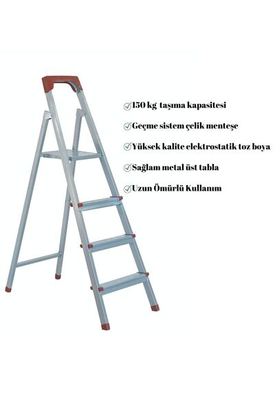 ZE Zigana Ev Gereçleri 3 1 Ev Tipi 150kg Taşıma Kapasiteli Profil Merdiven Ty...