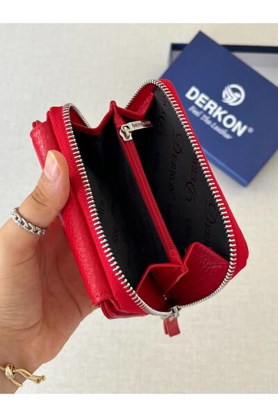 DERKON Red nova Genuine Leather Women's Wallet