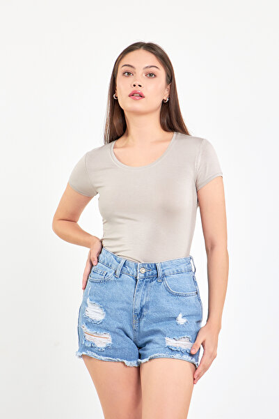 SPROUT fresh طاقم الرقبة قصيرة الأكمام الجسم الأساسي