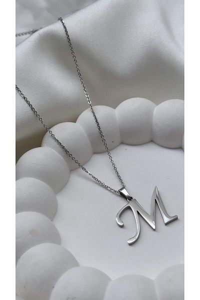 Accessories Silver Colored Steel Letter Necklace