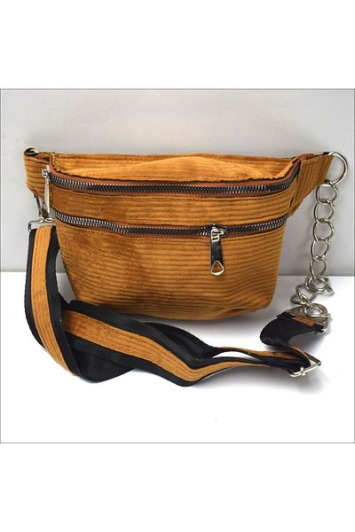 eliteshop Elite Nova Shopping Brown Unisex Waist Shoulder Bag Velvet Design Kno:17