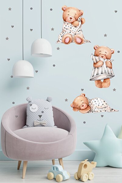 odak reklam ملصق حائط لغرفة الأطفال على شكل دببة لطيفة وقت النوم
