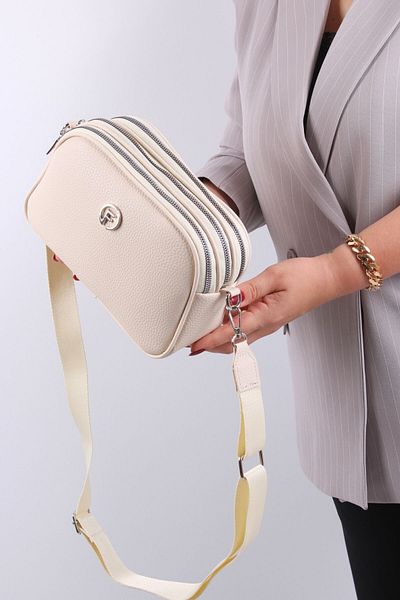 GALB LEATHER Utilizare zilnică - Geantă de umăr pentru femei de mărime medie cu 4 compartimente