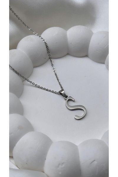 Accessories Silver Colored Steel Letter Necklace