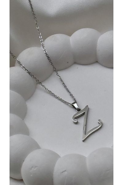 Accessories Silver Colored Steel Letter Necklace