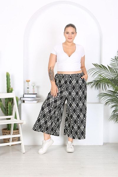 EMEZ Black Diamond Patterned Skirt - Overpants