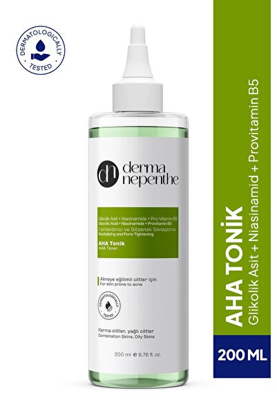 Derma Nepenthe AHA Tonik 200 Ml - Canlandırıcı ve Gözenek Sıkılaştırıcı Gliko...