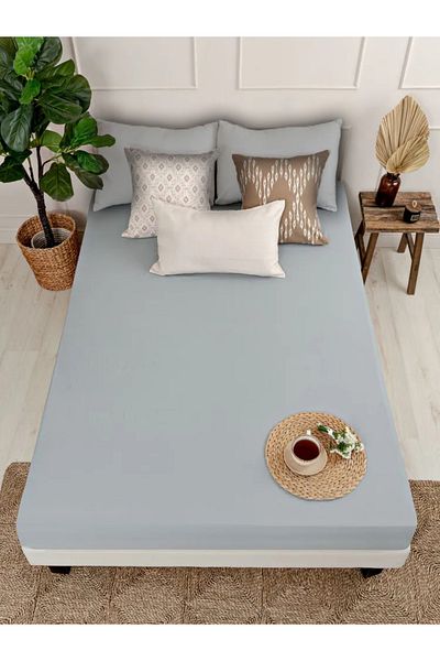 Juellhome 180x200 cm Double Cotton Akfil Bed Sheet Set with 2 Pillowcases - Luxury Product