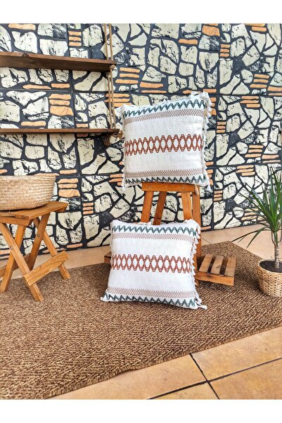 nonamino Cotton Lace Zippered 2-Piece Throw Pillow Cover Set