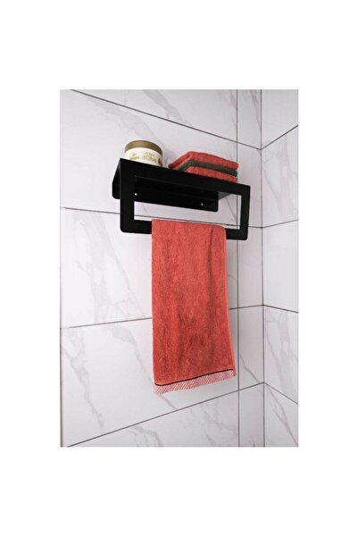 JaguArt Modern Metal 3'lü Set Raflı Banyo Mutfak Havlu Askılığı Rulo Havlu Askılığı Tuvalet Kâğıtlığı