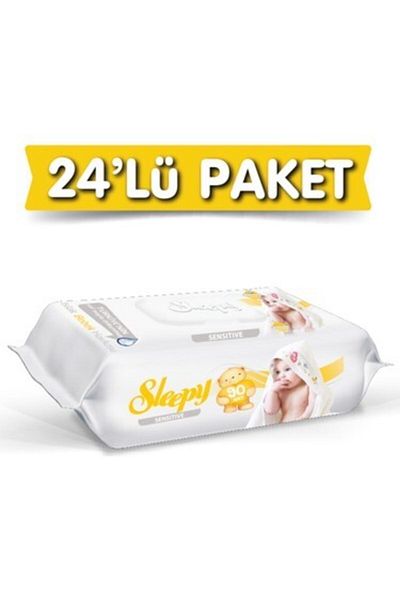 Sleepy Sensitive Wet Towels 90x24 Pack = 2160 Pieces