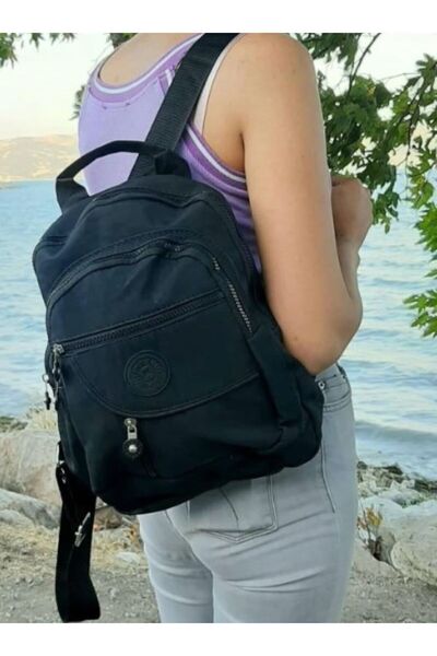 eliteshop حقيبة ظهر نسائية سوداء - مقاومة لـ 4 أقسام