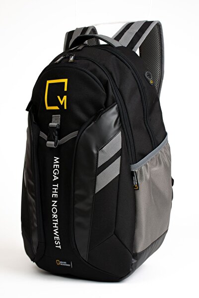 MEGA BAG THE NORTHWEST موديل 6003 - حقيبة ظهر احترافية باللون الأسود والرمادي