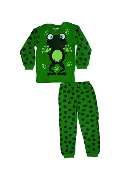 Süpermini بدلة قطنية ممشطة مطبوعة على شكل ضفدع للأولاد من Mother's Lamb Super...