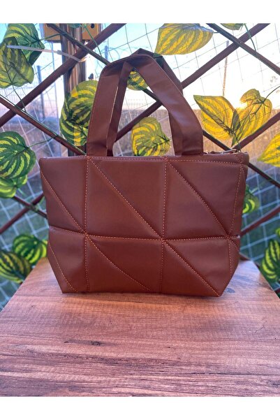 Butik Fluffy Kahverengi Kadın EL Çantası