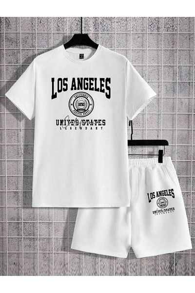 trend selection Σετ ομάδας Los Angeles 1850 California Printed Unisex Oversize