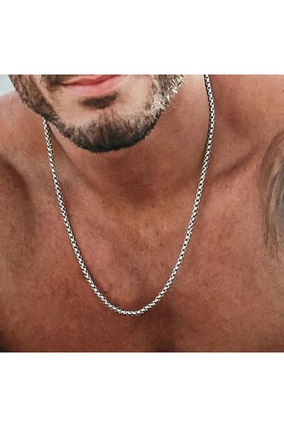 derokas Men's Steel Knitted Necklace